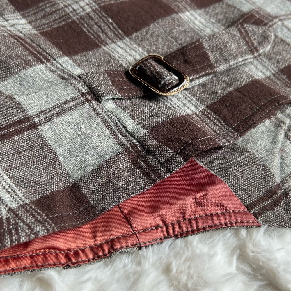 Vintage Wool Plaid Lined Vest - Picture 9 of 11